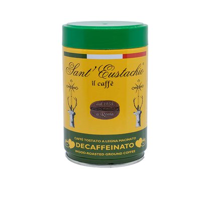 Sant Eustachio Decaffeinato malta kava be kofeino metalinėje 250 g. pakuotėje.